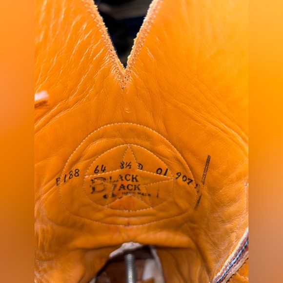 Men's Cowboy Exotic Handmade Black Jack 8D Caiman Belly Black Cherry $1300 MSRP​ - Picture 9 of 13